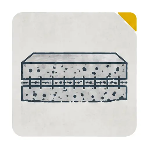 Schematic: 4 in. with wire mesh or fiber