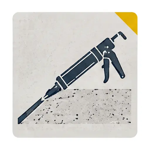 Schematic: Joint re-caulking, 10 ft section