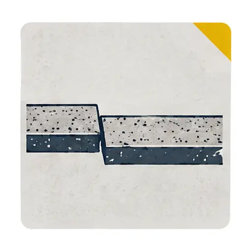Schematic: Sunken or tilted slabs